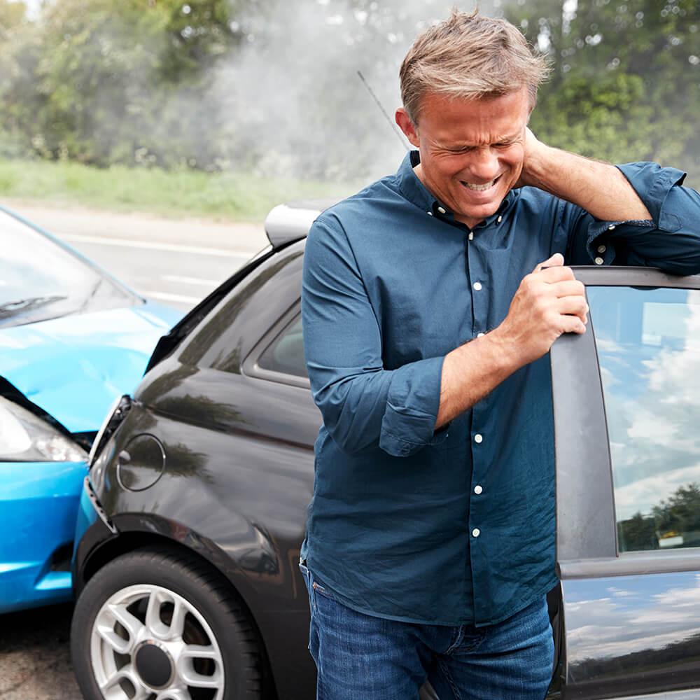 Male Motorist with Whiplash